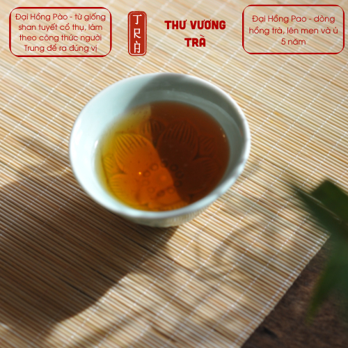 Đại hồng pao dòng hồng trà ủ 5 năm công thức người Trung từ dòng trà cổ thụ đóng hộp thiếc 100gr