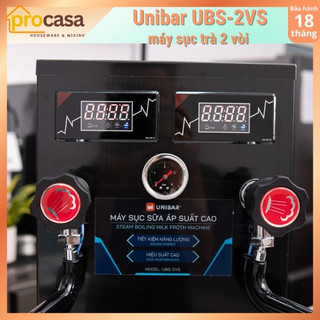 Máy sục trà sữa áp suất cao Unibar UBS-2VS - 2 vòi sục