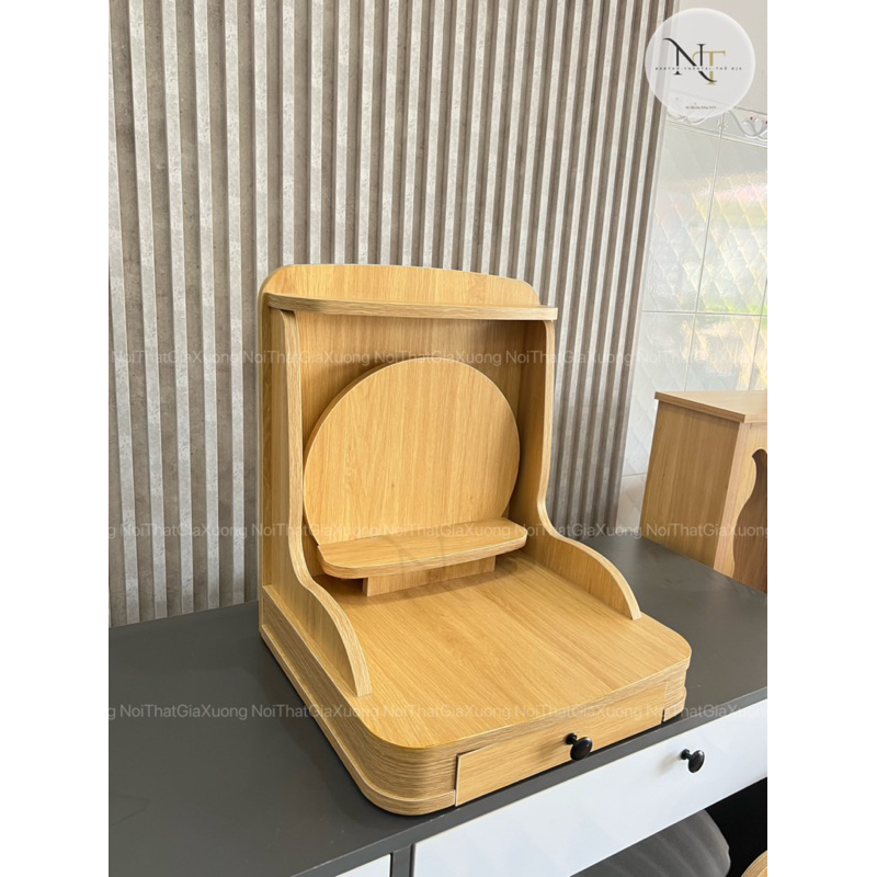 ( Có Đèn Led Sẵn ) BÀN THỜ THẦN TÀI THỔ ĐỊA TRƠN SIZE NHỎ