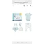 Set đầy tháng newborn 8 món BÉ TRAI (Fullbox như hình, có túi xách đi kèm) (48-62 cm)