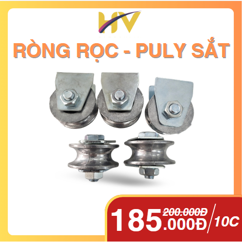 Combo 10 Chiếc Ròng Rọc Sắt - Puly Sắt - Ròng Rọc Mái Bạt Xếp - Chất ...