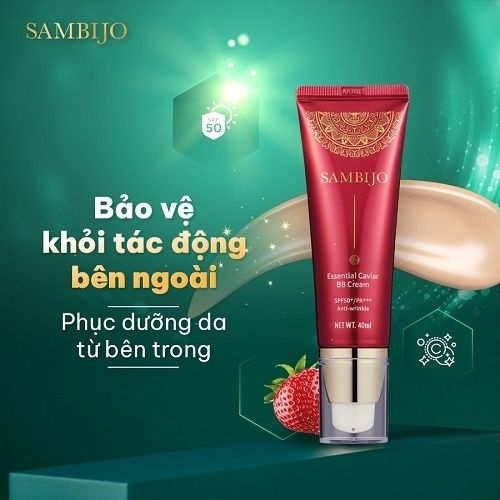 Kem BB SAMBIJO Chống Nhăn Tinh Chất Caviar SPF50+/PA+++ 40ML