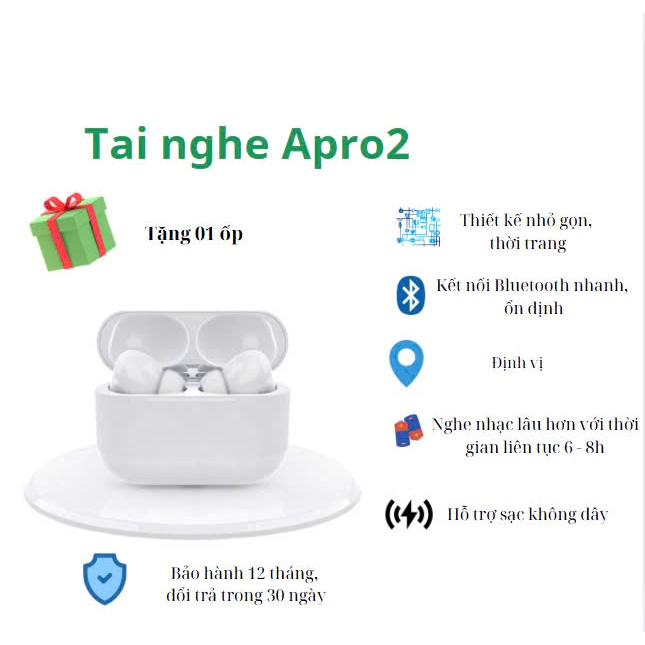Ảnh Tai nghe Bluetooth Không Dây AP.2 Thế Hệ Mới ,Đàm Thoại Hai Chiều, Bảo Hành 6 tháng Pin  4-6h chuẩn PHUKIENCHAT 2