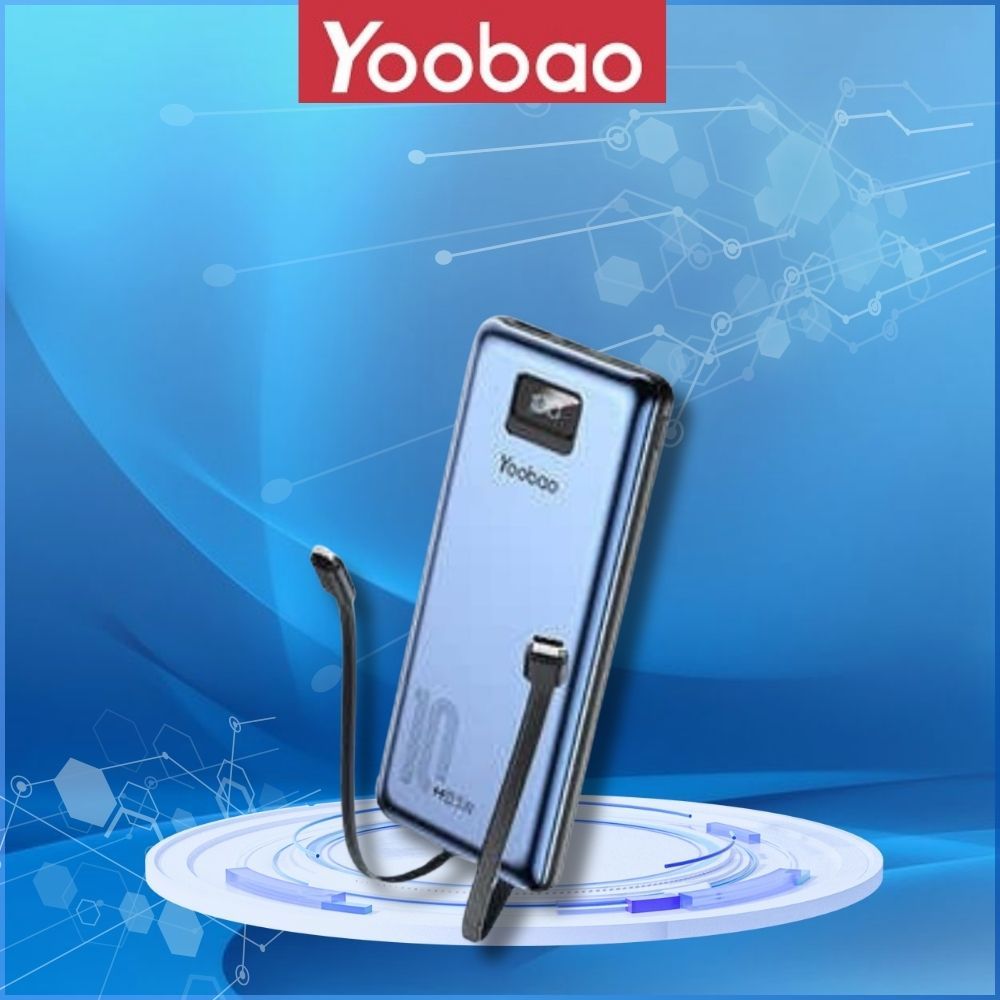 Sạc điện thoại Yoobao LC2 PRO 20W, có màn hình hiển thị, kem theo cáp ...