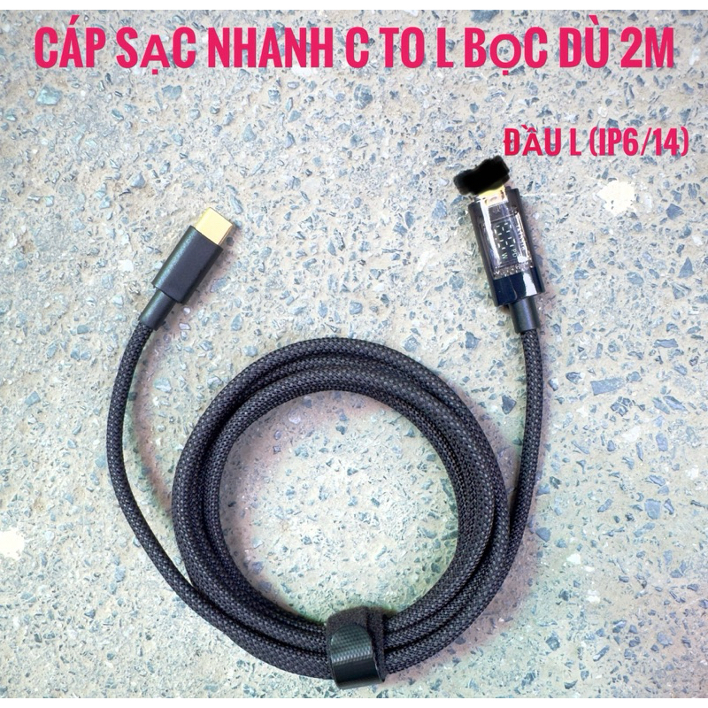 Cáp Sạc Nhanh Pisen C to L và C to C (dùng cho ip5-14 và typeC cho ip15-17) - Bọc Dù Dài 2M - Có Báo Công Suất Sạc | BigBuy360 - bigbuy360.vn