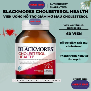 Viên uống giảm mỡ máu cholesterol Úc - Blackmores Cholesterol Health Vitamin 60 viên