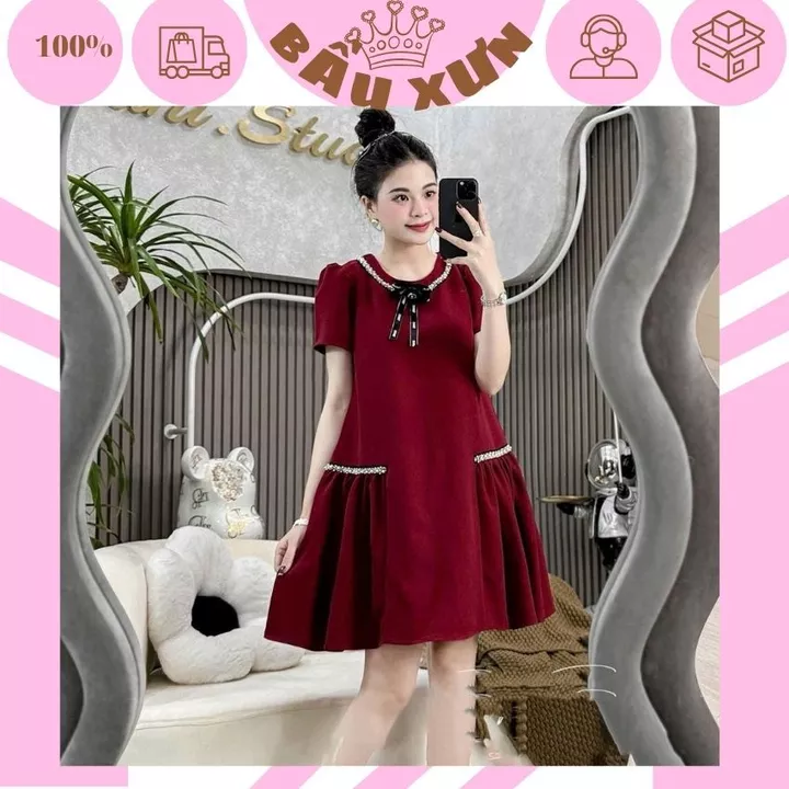 Đầm bầu đi dự tiệc sang chảnh cho mẹ bầu, váy bầu thời trang kiểu dáng hàn quốc m368 đầ bầu hè đẹp