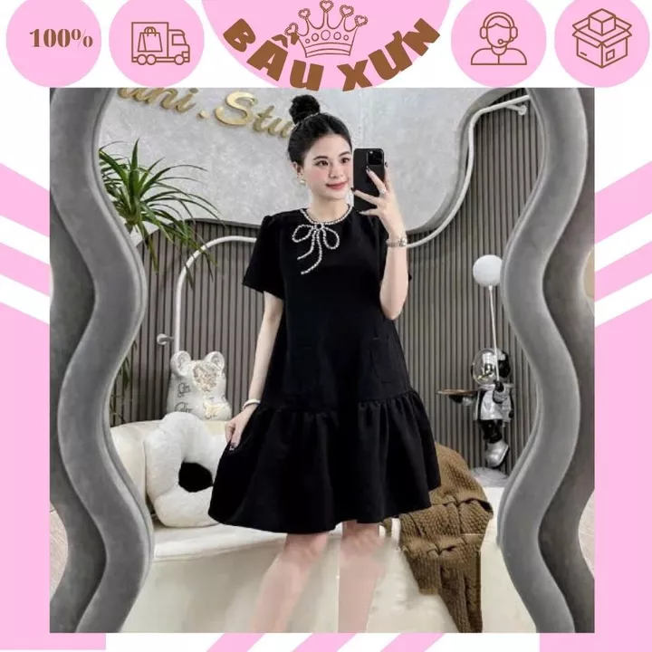 Đầm bầu đi dự tiệc sang chảnh cho mẹ bầu, váy bầu thời trang kiểu dáng hàn quốc m368 đầ bầu hè đẹp