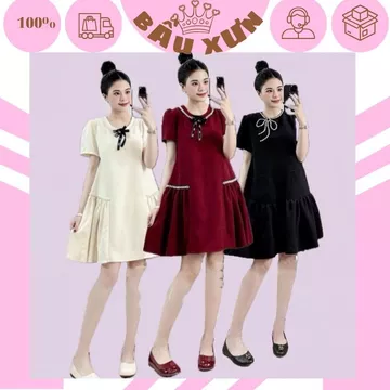 Đầm bầu đi dự tiệc sang chảnh cho mẹ bầu, váy bầu thời trang kiểu dáng hàn quốc m368 đầ bầu hè đẹp
