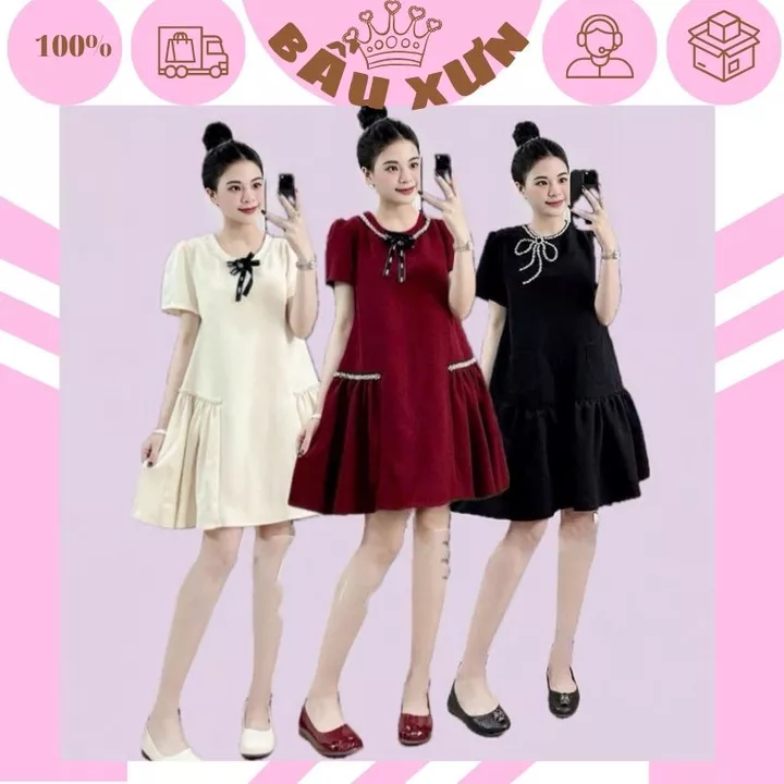 Đầm bầu đi dự tiệc sang chảnh cho mẹ bầu, váy bầu thời trang kiểu dáng hàn quốc m368 đầ bầu hè đẹp