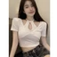 Áo Croptop Cổ Yếm Tay Ngắn RANSHI Hai Lớp Chất Thun Tăm Lạnh Xịn Thoáng Mát Dễ Phối Đồ - RA164