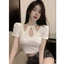 Áo Croptop Cổ Yếm Tay Ngắn RANSHI Hai Lớp Chất Thun Tăm Lạnh Xịn Thoáng Mát Dễ Phối Đồ - RA164