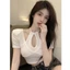 Áo Croptop Cổ Yếm Tay Ngắn RANSHI Hai Lớp Chất Thun Tăm Lạnh Xịn Thoáng Mát Dễ Phối Đồ - RA164