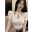 Áo Croptop Cổ Yếm Tay Ngắn RANSHI Hai Lớp Chất Thun Tăm Lạnh Xịn Thoáng Mát Dễ Phối Đồ - RA164