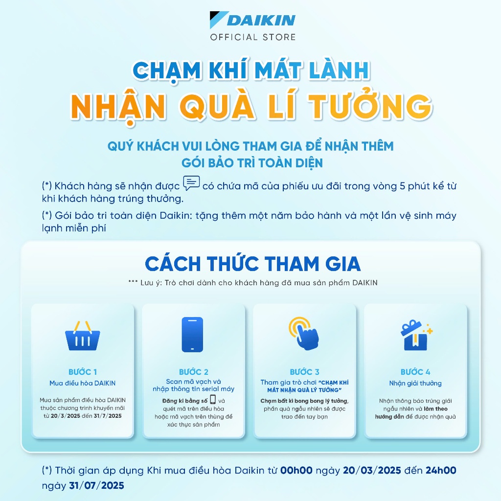 Ảnh Máy Lạnh Daikin 1 chiều FTF25XAV1V 1HP (9000 BTU) 1