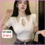 Áo Croptop Cổ Yếm Tay Ngắn RANSHI Hai Lớp Chất Thun Tăm Lạnh Xịn Thoáng Mát Dễ Phối Đồ - RA164