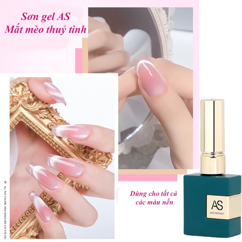 Sơn gel AS mắt mèo thuỷ tinh JSM-E siêu tiết kiệm, 1 chai dùng được cho tất cả các màu nền.