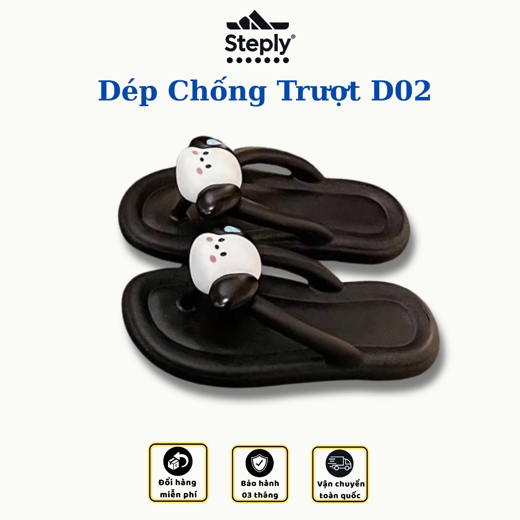 Dép Xỏ Ngón Steply Đế Bằng Cho Nữ Đi Biển Mùa Hè 2025 Thiết Kế Hình Chú ...