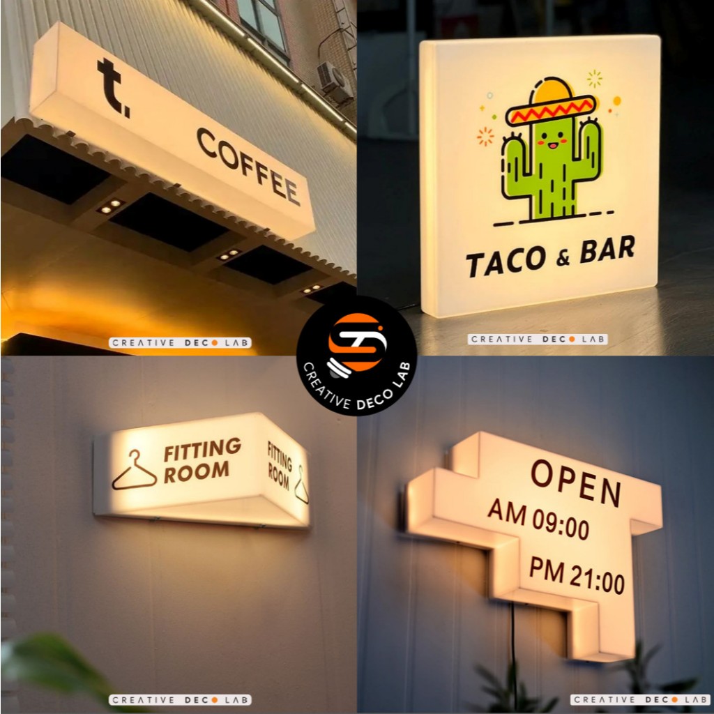 [creativedecolab] Custom hộp đèn mica light box không viền 1 mặt gắn ...