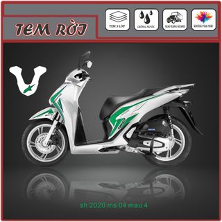 Tem rời xe Sh 150 mẫu AMG cỡ lớn sử dụng decal 3 lớp