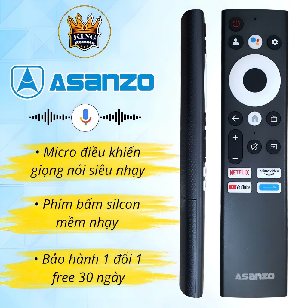Remote điều khiển tivi ASANZO giọng nói mẫu ngắn hàng chính hãng ...
