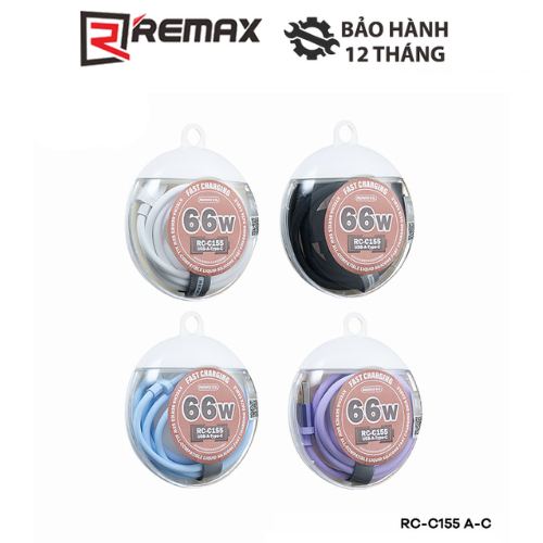 Cáp Sạc Nhanh Remax RC-C155 A-C 66W / RC-C156 C-C 60W / RC-C157 C-L 30W ...