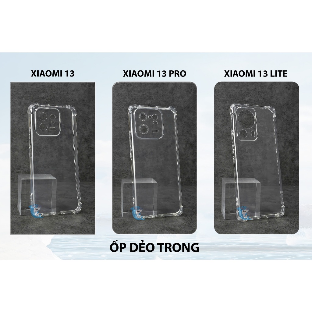 Ốp lưng Xiaomi 13, 13 Pro, Lite 5G trong suốt silicon chống sốc bảo vệ camera điện thoại bibi glass