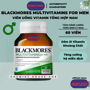 Vitamin tổng hợp cho Nam/đàn ông - Blackmores Multivitamin for Men 60V/90/150V