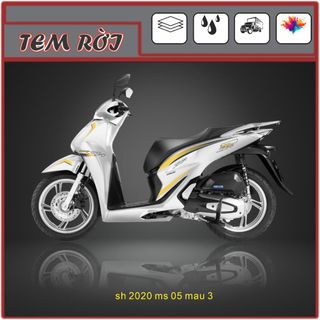 Tem rời xe Sh 150i thiết kế đường kẻ với decal 3 lớp