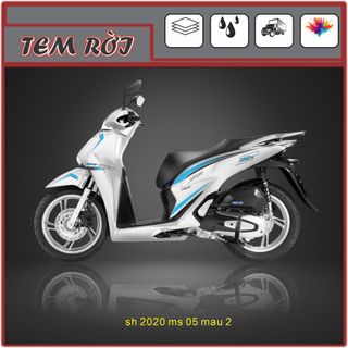 Tem rời xe Sh 150i thiết kế đường kẻ với decal 3 lớp