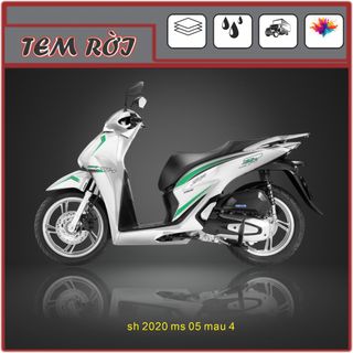 Tem rời xe Sh 150i thiết kế đường kẻ với decal 3 lớp