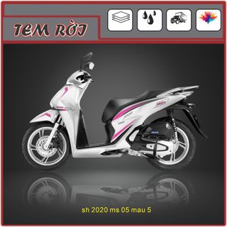 Tem rời xe Sh 150i thiết kế đường kẻ với decal 3 lớp