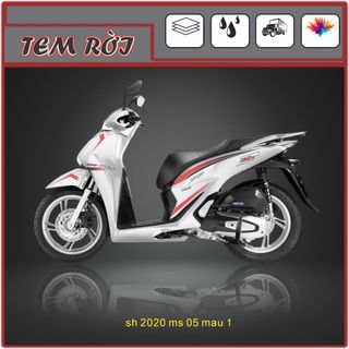 Tem rời xe Sh 150i thiết kế đường kẻ với decal 3 lớp