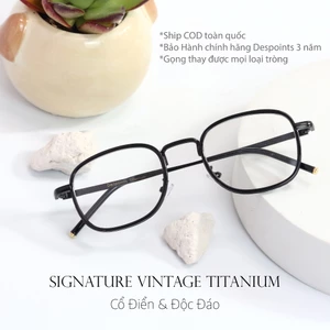 Gọng mắt kính cao cấp 𝐃𝐞𝐬𝐩𝐨𝐢𝐧𝐭𝐬 𝐓𝐢𝐭𝐚𝐧 Black Gọng kính Chất liệu hợp kim Titan nhẹ, thanh lịch