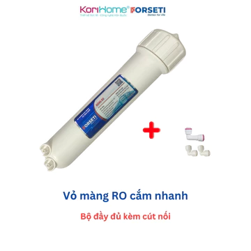 Vỏ màng RO làm từ nhựa nguyên sinh gồm cút nối và van 1 chiều Góc, Cốc màng RO cắm nhanh nhựa nguyên sinh an toàn