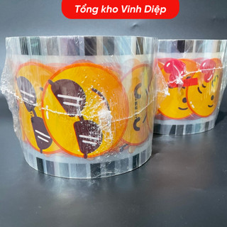 Màng dập miệng cốc trà sữa in sẵn cuộn 2400 nắp giao màu ngẫu nhiên