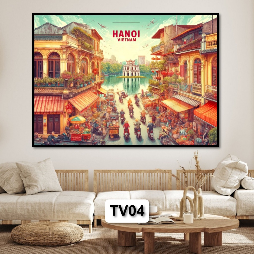 Tranh Các Địa Danh Nổi Tiếng Của Việt Nam - Tranh Tráng Gương Khung Composite Decor Treo Tường
