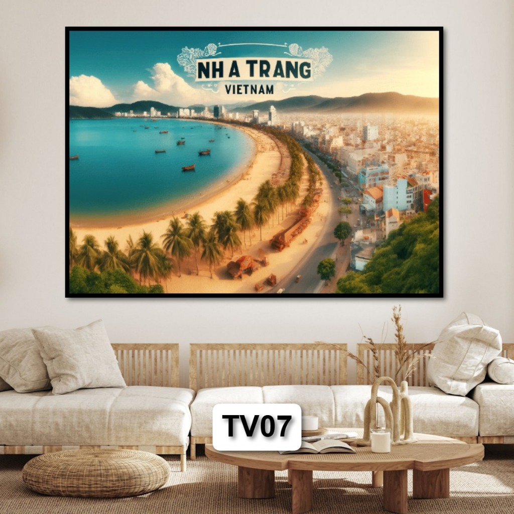 Tranh Các Địa Danh Nổi Tiếng Của Việt Nam - Tranh Tráng Gương Khung Composite Decor Treo Tường