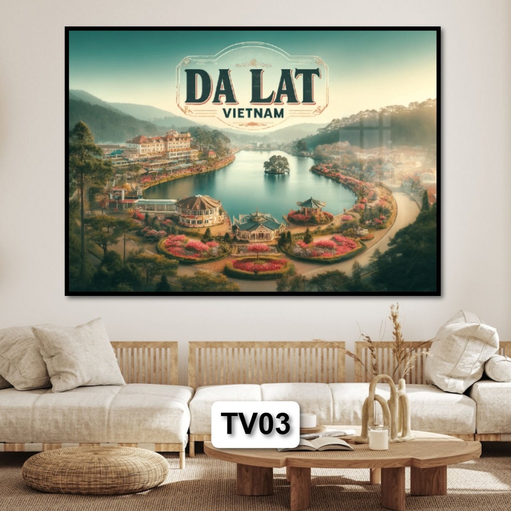 Tranh Các Địa Danh Nổi Tiếng Của Việt Nam - Tranh Tráng Gương Khung Composite Decor Treo Tường
