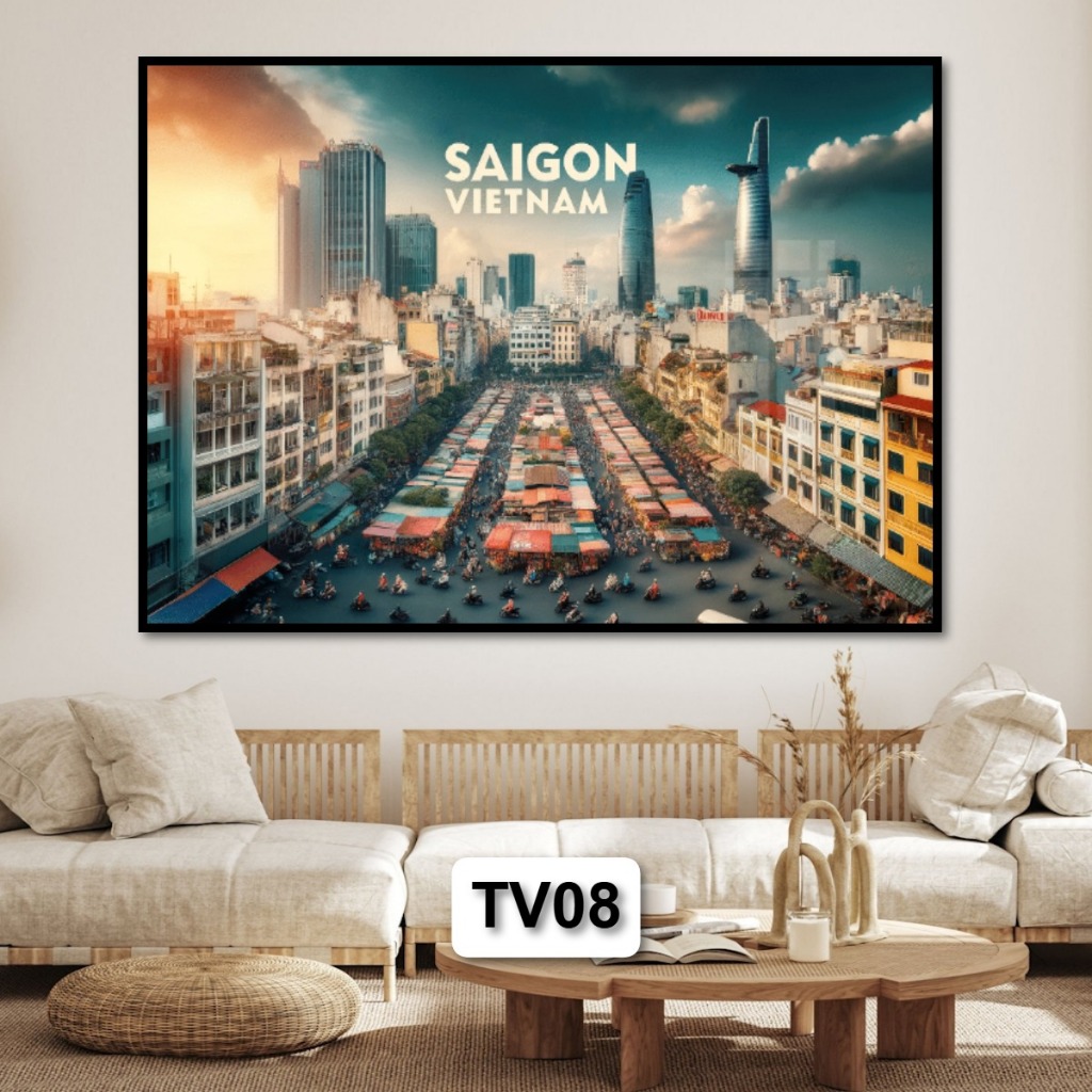Tranh Các Địa Danh Nổi Tiếng Của Việt Nam - Tranh Tráng Gương Khung Composite Decor Treo Tường