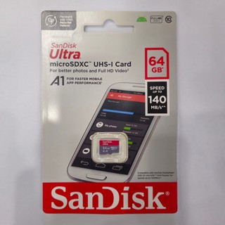 Thẻ nhớ MicroSDXC SanDisk Ultra A1 64GB Class 10 U1 140MB/s / 35MB/s (Đỏ) - Nhất Tín Computer