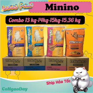 Minino Yum thức ăn cho mèo Combo 15,36kg , 13kg , 14kg , 15kg Hạt Mèo siêu tiết kiệm, Combo Ưu đãi