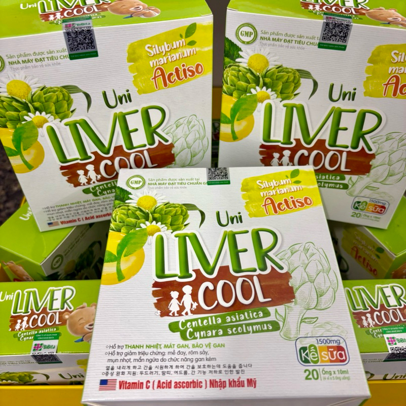 ✅[Chính hãng] Thanh nhiệt mát gan Uni Liver Cool hỗ trợ giải độc giảm mề đay mẩn ngứa, vị thơm ngon