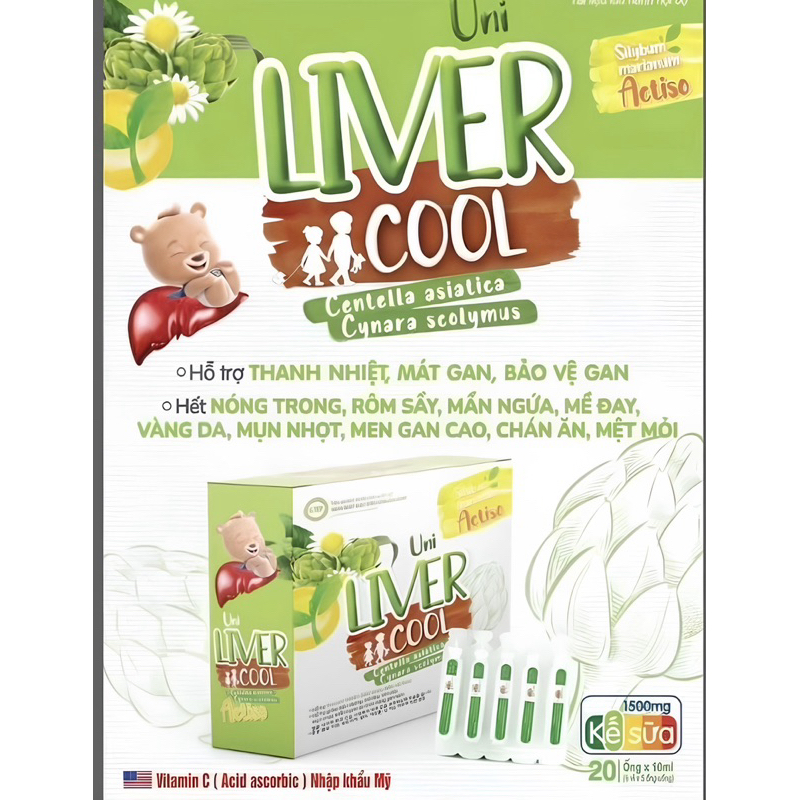 ✅[Chính hãng] Thanh nhiệt mát gan Uni Liver Cool hỗ trợ giải độc giảm mề đay mẩn ngứa, vị thơm ngon