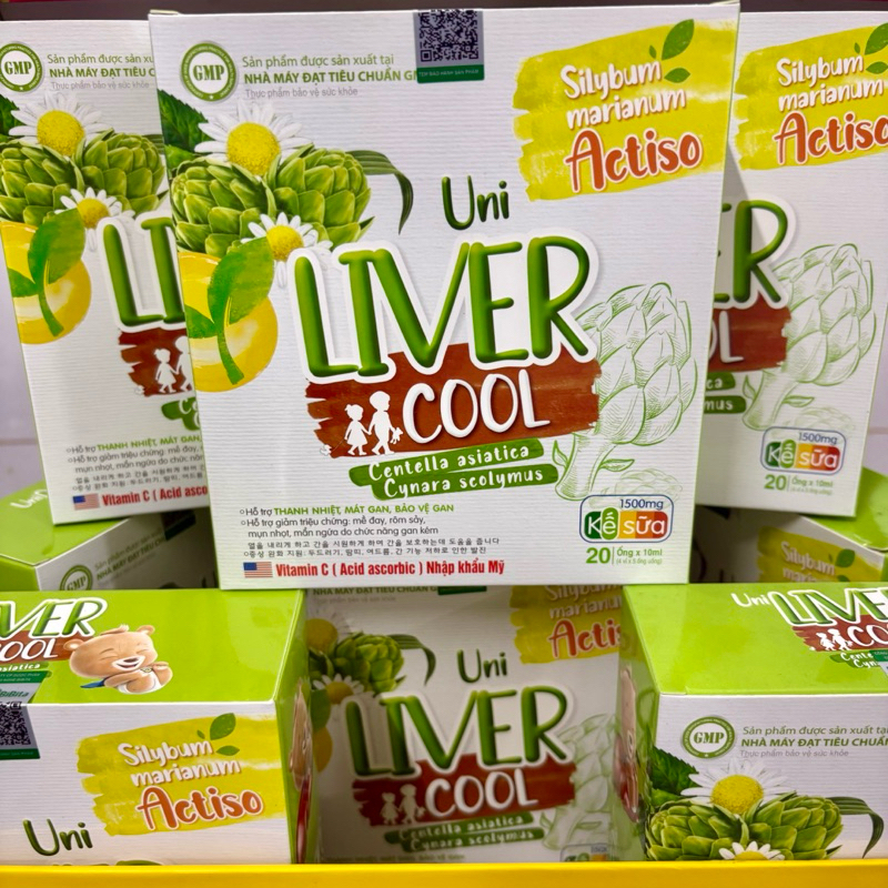 ✅[Chính hãng] Thanh nhiệt mát gan Uni Liver Cool hỗ trợ giải độc giảm mề đay mẩn ngứa, vị thơm ngon