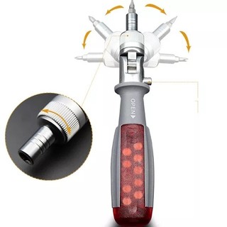 Tua vít đa năng 10 trong 1 đa góc gập được 180 độ hãng KAPUSI Japan K-9202 , thép CR-V 6150, BH 12 tháng