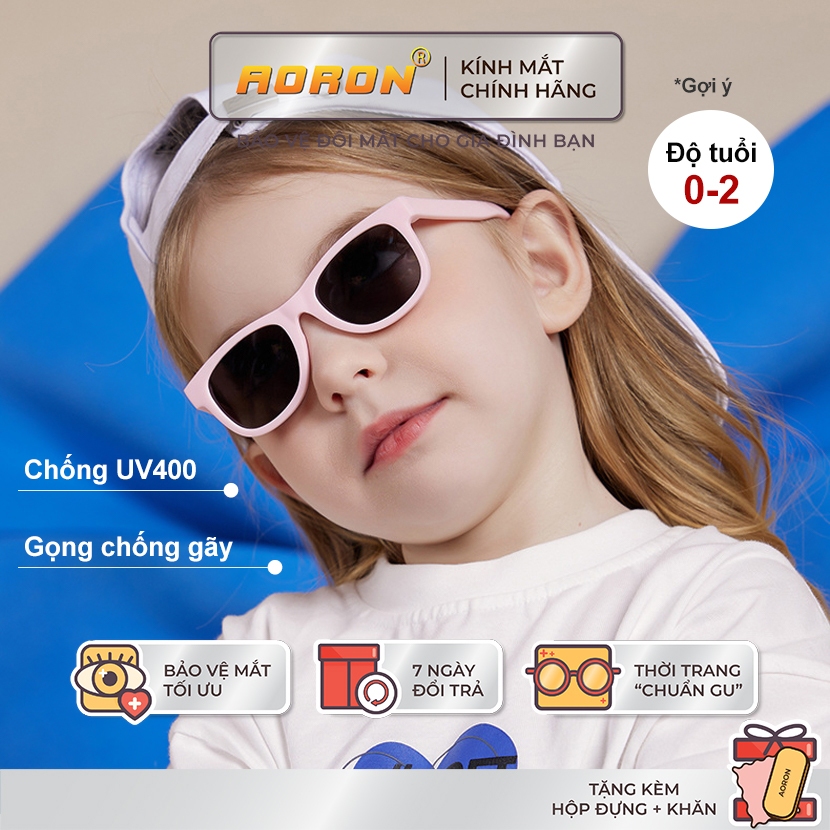 Ảnh Kính Mát Chống UV Tròng Phân Cực Cho Bé Từ 0-2 Tuổi Kèm Dây Chống Tuột Gọng Đàn Hồi Tốt An Toàn Thời Trang AK136 1