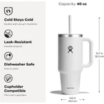 Bình Giữ Nhiệt Hydro Flask 40oz (1182ml) All Around Travel Tumbler Có Kèm Ống Hút Season 2024 - TT40PS - Hàng Chính Hãng — ảnh 2