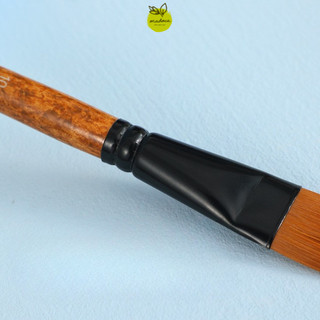 Cọ vẽ hai đầu, cọ vẽ hồng, cọ vẽ đi nét, Cọ vẽ đầu dẹt thân gỗ - Phụ kiện, họa cụ