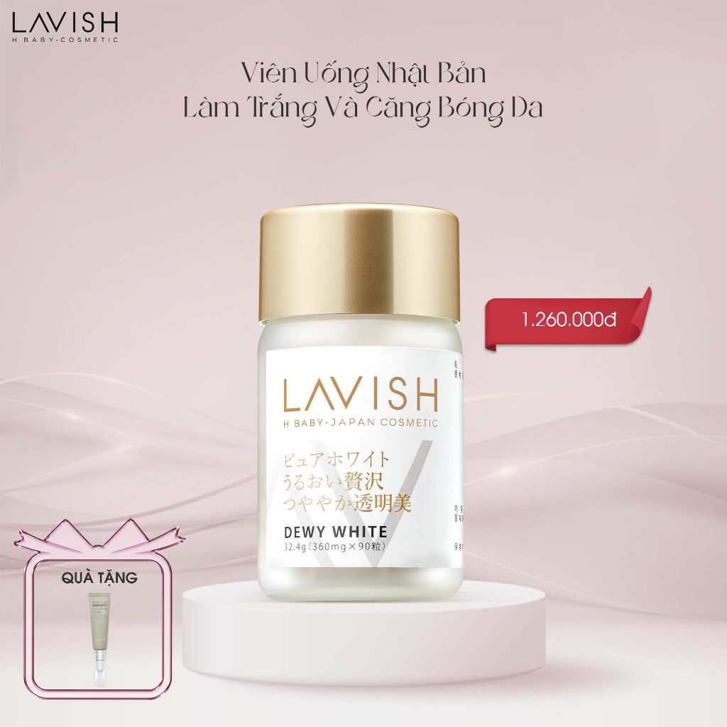 Ảnh DEWY WHITE LAVISH H BABY - 90 viên - Viên uống Nhật Bản làm trắng và căng bóng da 1